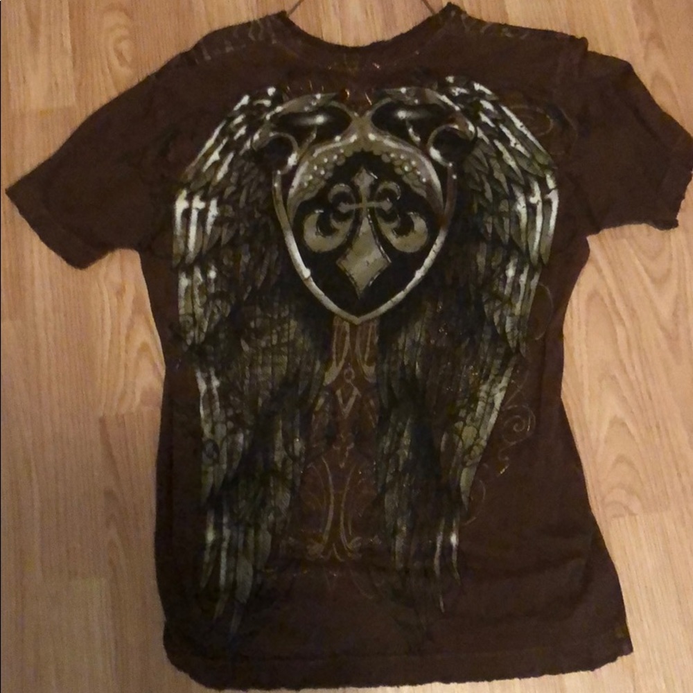 affliction tee foil accented